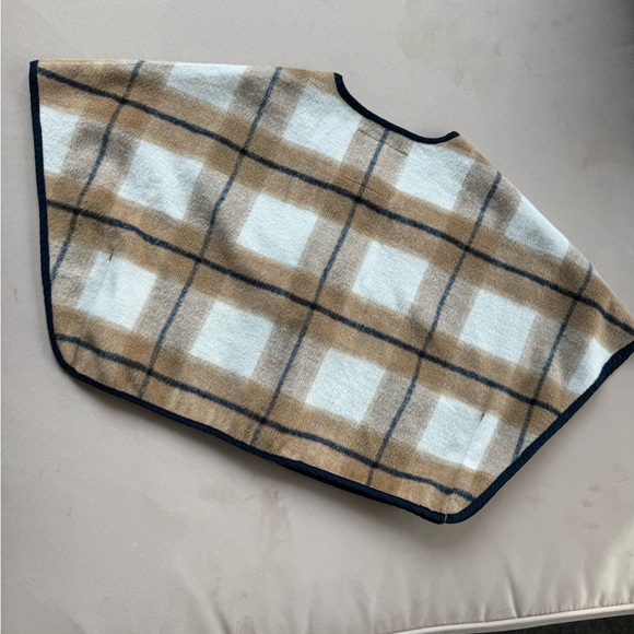 Janie and Jack Wool Blend Plaid Cape Poncho size 2T - Picture 6 of 6